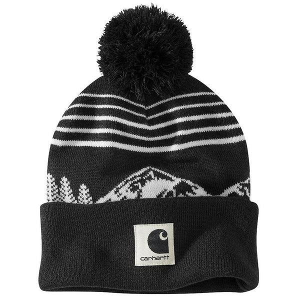 Pom Mountain Beanie - Black