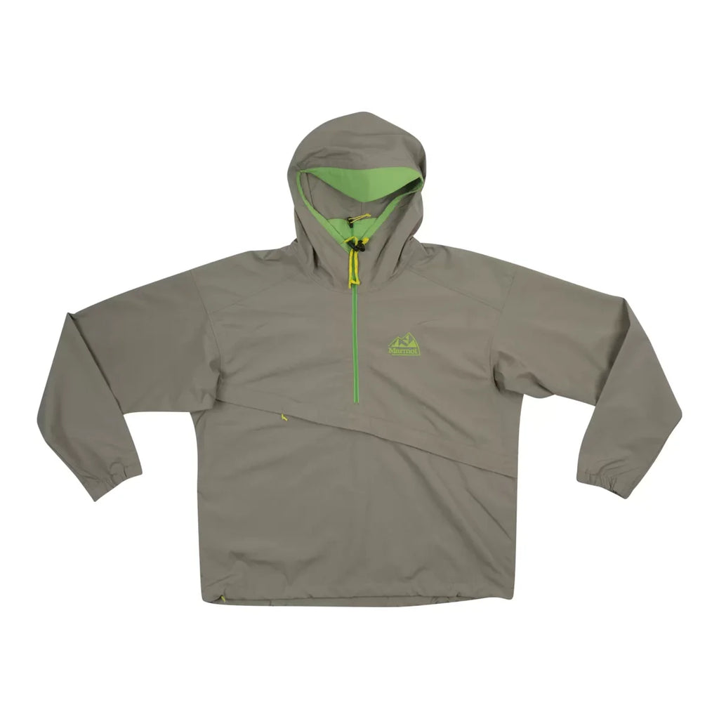 Marmot '96 Active Anorak Men's Quarter-Zip Hooded Pullover Jacket - Vetiver M14193-21543
