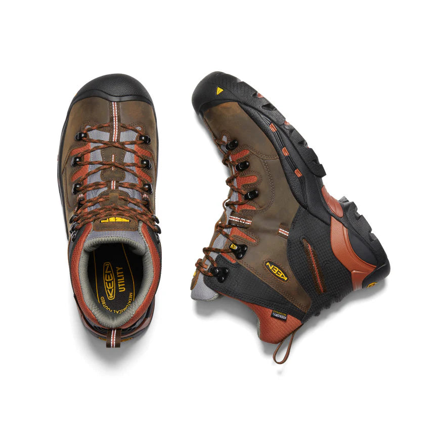 KEEN Men's Pittsburgh 6" Waterproof Boot - Soft Toe | Style 1009709 | Top View