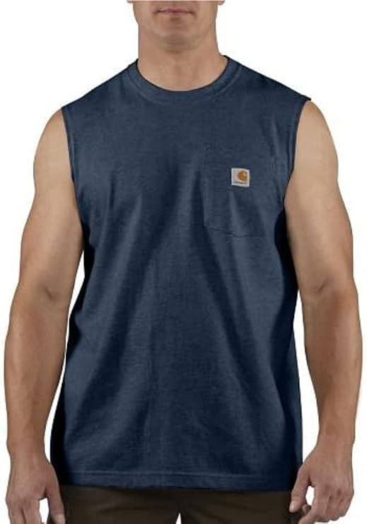 Carhartt Men's Dearborn Relaxed Fit Sleeveless T-Shirt - Navy