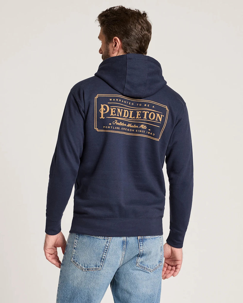 Pendleton Heritage Logo Hoodie - Navy/Gold