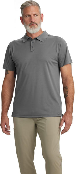 Carhartt Men's Force Sun Defender Relaxed Fit Lightweight Short-Sleeve Polo - Steel Gray