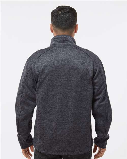 DRI DUCK 5316 Atlas charcoal sweater fleece full-zip charcoal jacket, back view