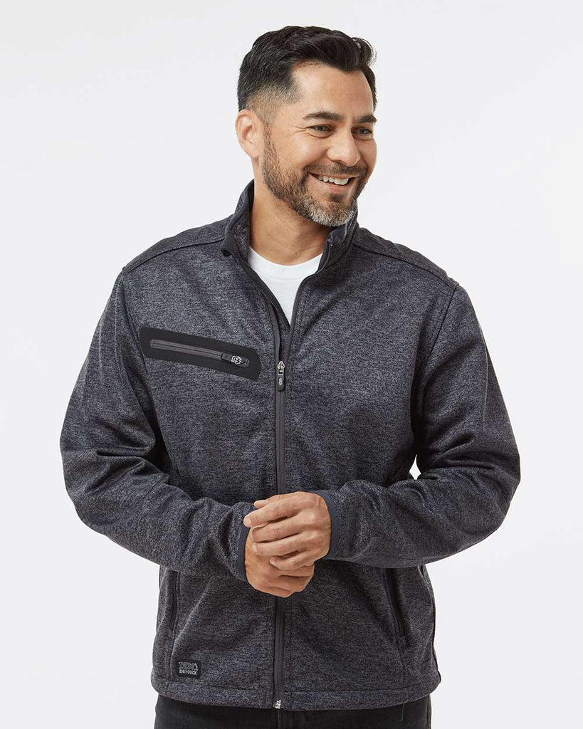 DRI DUCK 5316 Atlas charcoal sweater fleece full-zip Charcoal jacket, front view