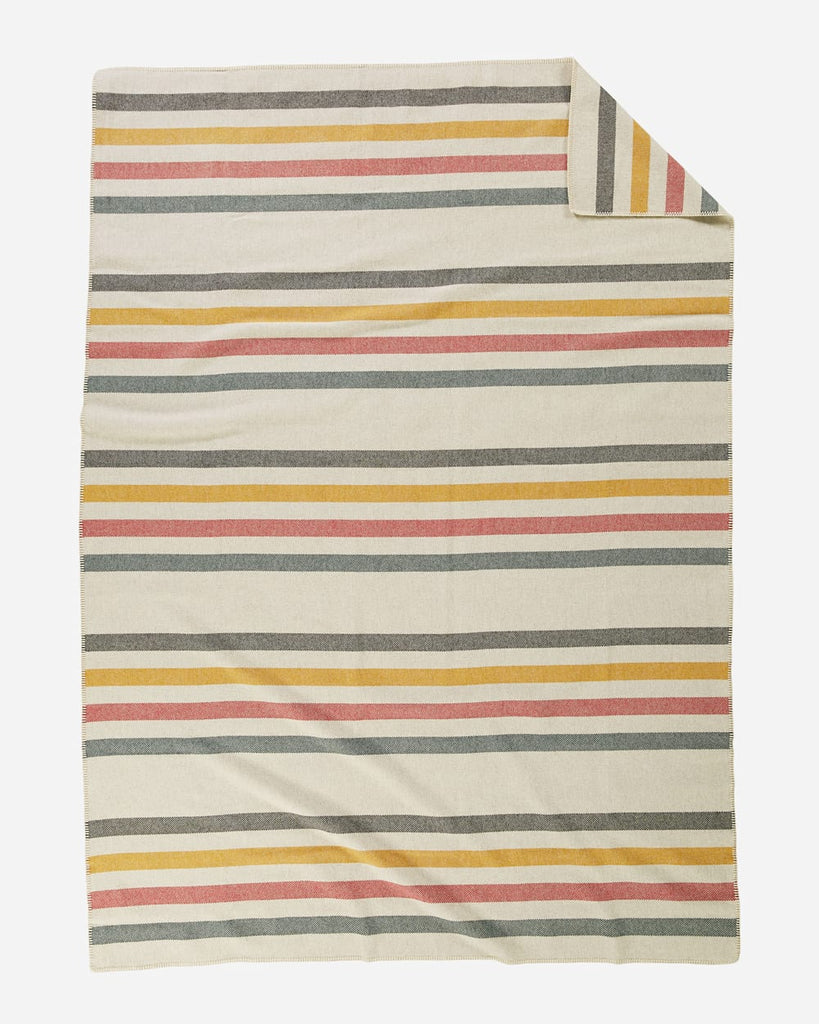 Pendleton ECO-WISE WOOL PLAID/STRIPE BLANKET - TWIN