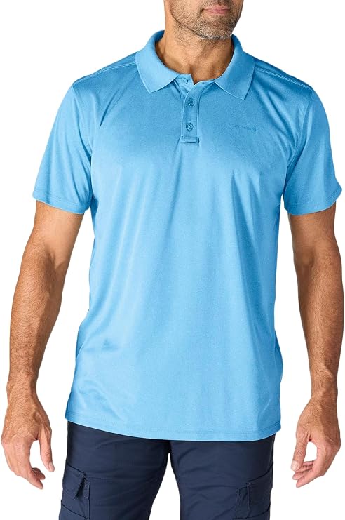 Carhartt Men's Force Sun Defender Relaxed Fit Lightweight Short-Sleeve Polo - Tranquil Blue Heather