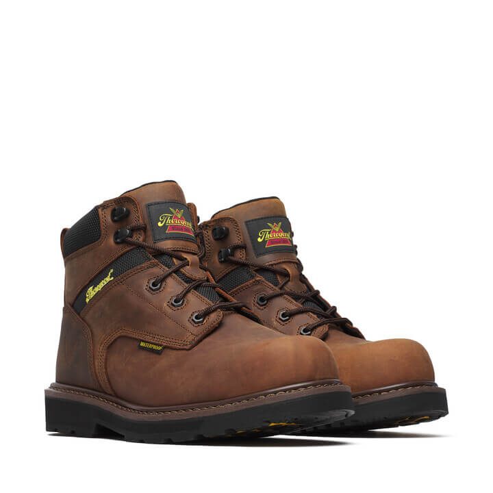 Thorogood Men's 804-4243 Jobsite Series 6" Crazy Horse Waterproof Composite Safety Toe Boot