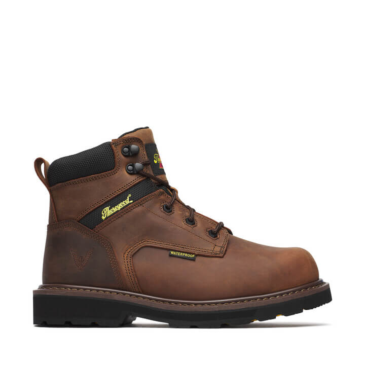 Thorogood Men's 804-4243 Jobsite Series 6" Crazy Horse Waterproof Composite Safety Toe Boot