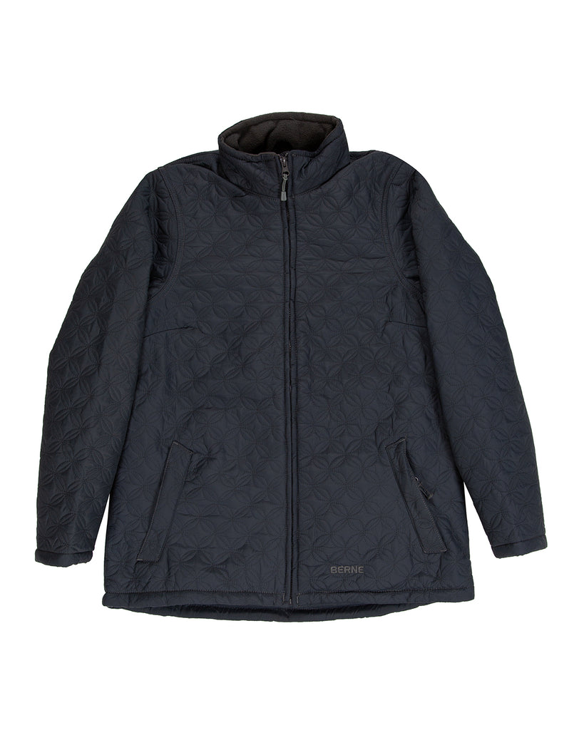 Berne WJ67BK Ladies Nylon Quilted Trek Work Jacket