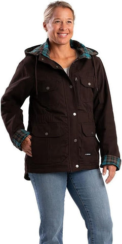 Berne WCH65DBN Women's Softstone Duck Barn Coat - Dark Brown