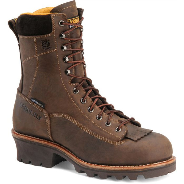 Carolina CA7022 Birch 8" Waterproof Lace to Toe Logger Boot