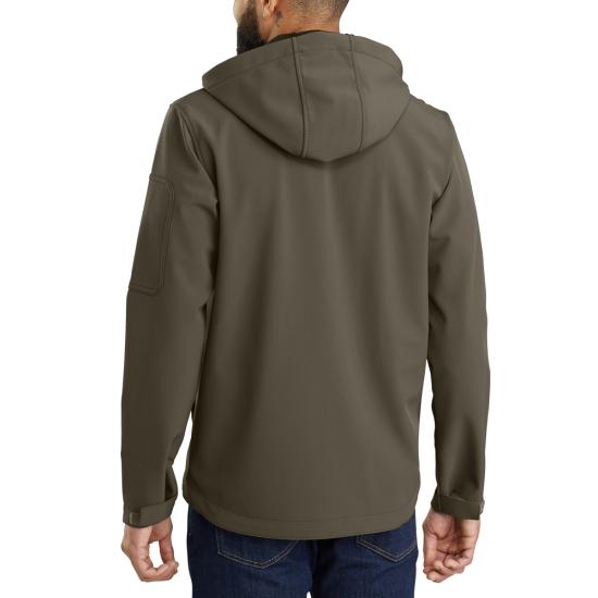 Carhartt 103829 Hooded Rough Cut Jacket reverse - Tarmac