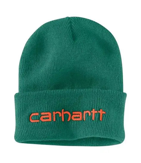 Carhartt Knit Insulated Logo Graphic Cuffed Beanie - Cadmium Green