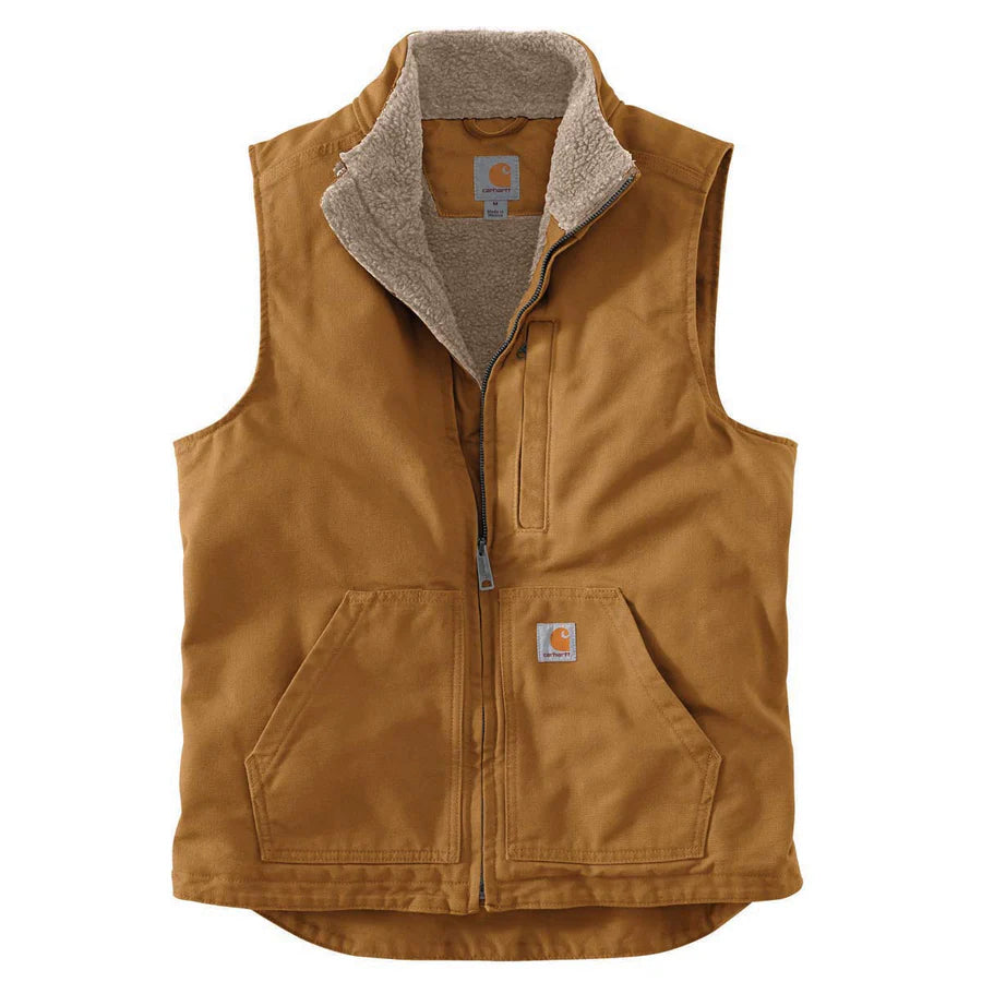 Carhartt Sherpa-Lined Mock Neck Vest - Brown