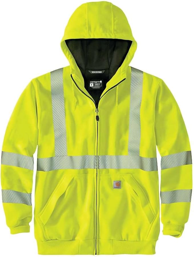 Carhartt Men's HV Thermal-Lined Full Zip Class 3 Sweatshirt
