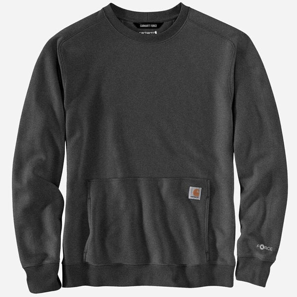 Carhartt Force Crewneck Sweatshirt - Charcoal Heather Gray