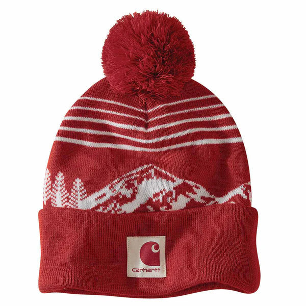 Carhartt Pom Pom Beanie - Crabapple