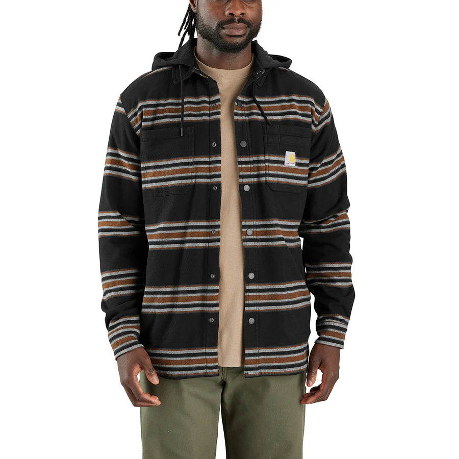 Carhartt Men's Rugged Flex Relaxed Fit Flannel Lined Hooded Shirt Carhartt Men's Rugged Flex Relaxed Fit Flannel Lined Hooded Shirt
