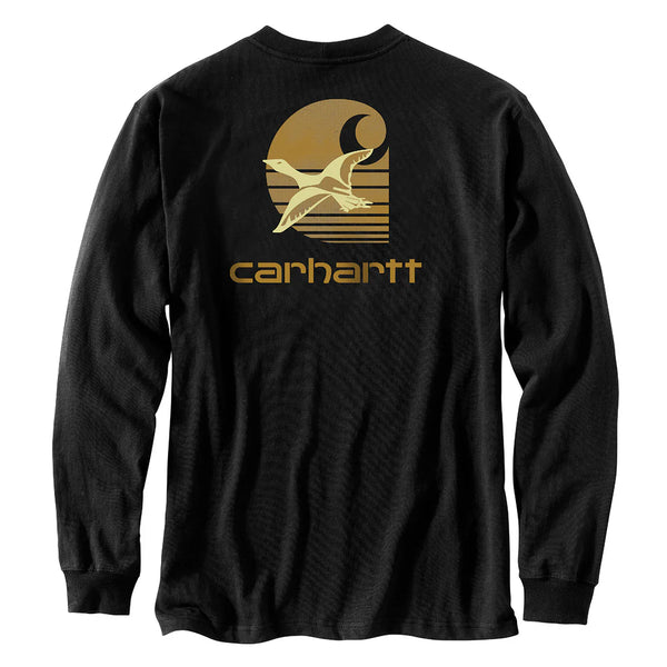 Carhartt Men's Loose Fit Heavyweight LS Pocket Duck Graphic T-Shirt