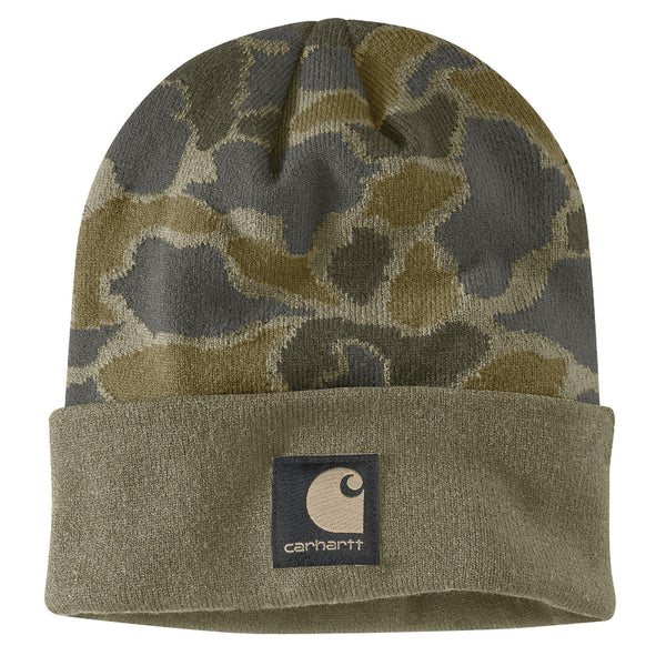 Carhartt 107006 Knit Cuffed Camo Beanie