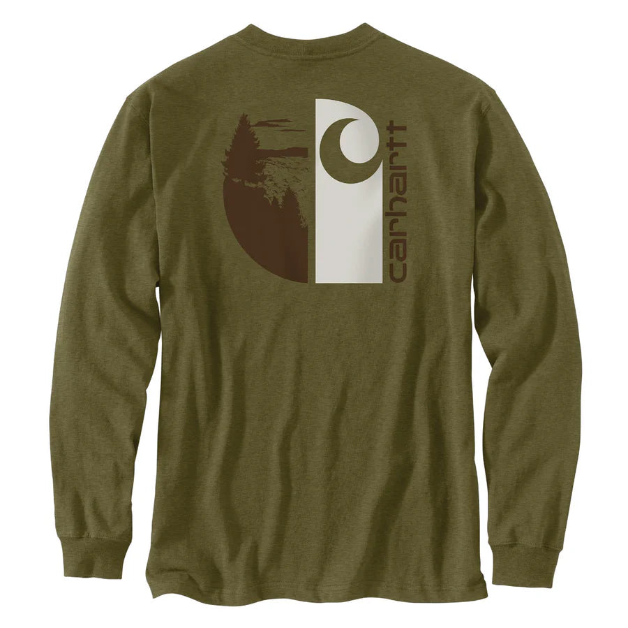 Carhartt Men's Loose Fit Heavyweight Long-Sleeve Outdoor Graphic T-Shirt