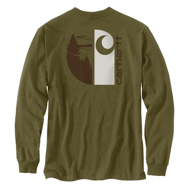 Carhartt Men's Loose Fit Heavyweight Long-Sleeve Outdoor Graphic T-Shirt