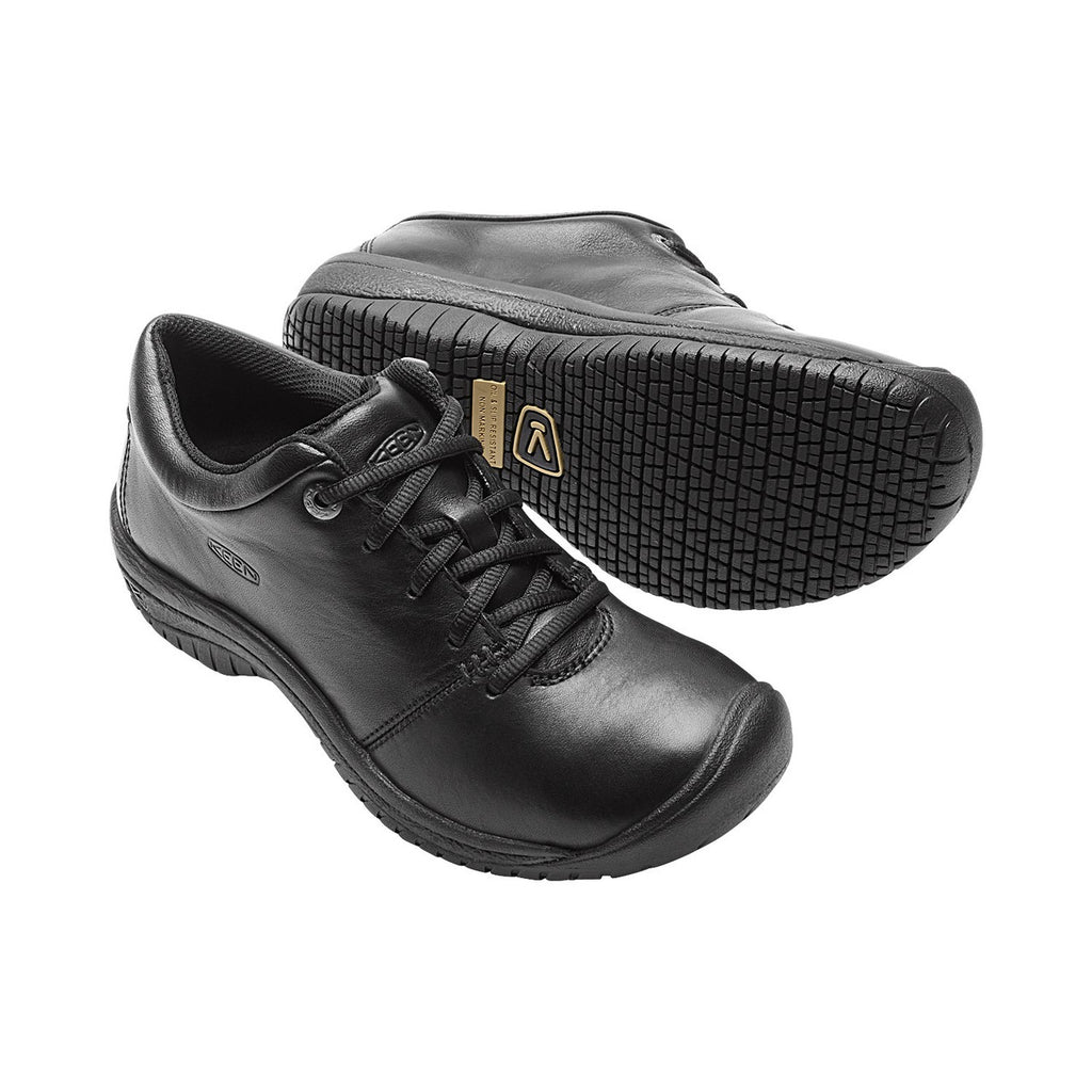 KEEN Utility Women's PTC Oxford – Black Slip-On Work Shoe