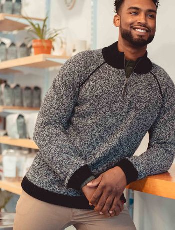 Mountain Khakis Men's Craft Quarter Zip Sweater - Black