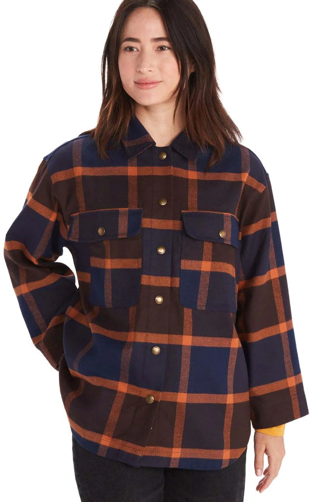 Marmot Ridgefield Heavyweight Flannel Overshirt - Women's - Arctic Navy