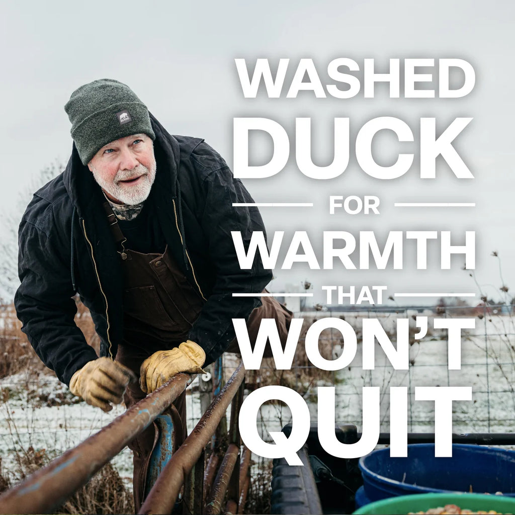 Berne Men's Heartland Washed Duck Hooded Work Jacket