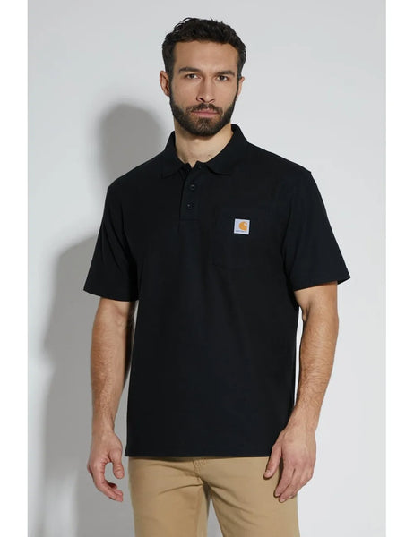 Carhartt Men's Loose Fit Contractor's Work Pocket Polo 106685 - Black