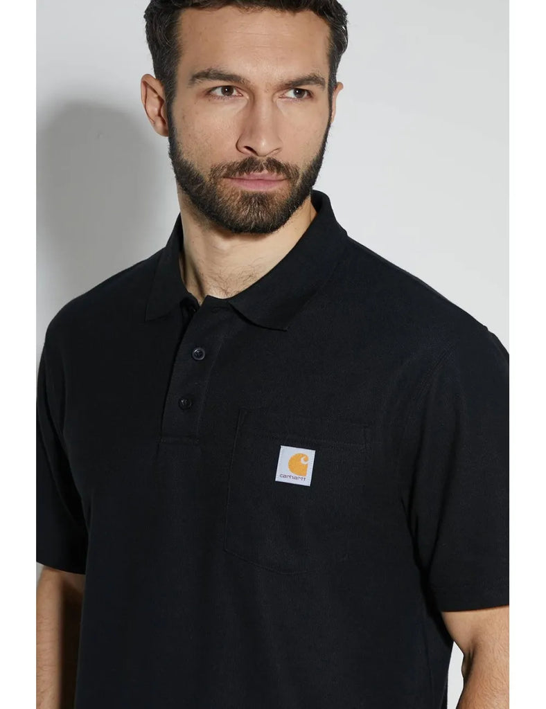 Carhartt Men's Loose Fit Contractor's Work Pocket Polo 106685 - Black