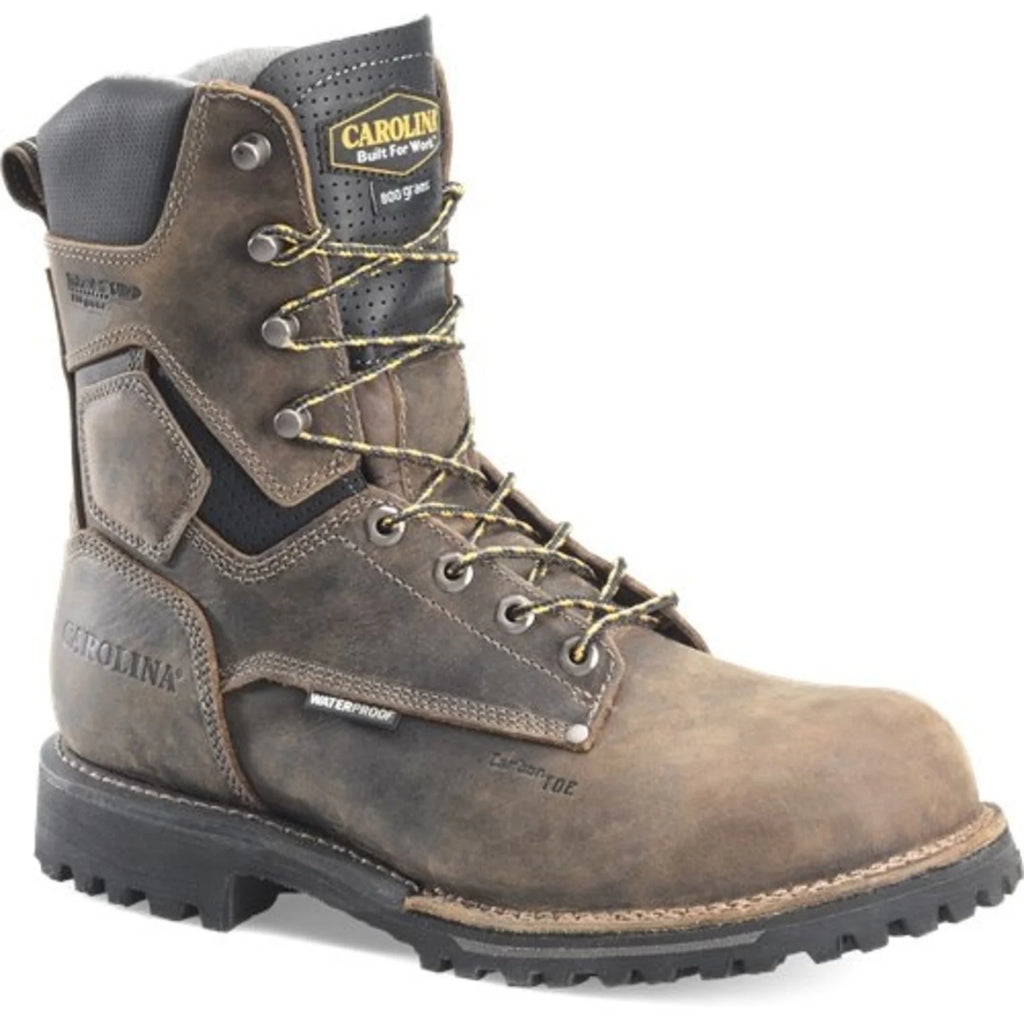 Carolina Pitstop Men's 8" Soft Toe Waterproof Insulated Work Boot CA8034