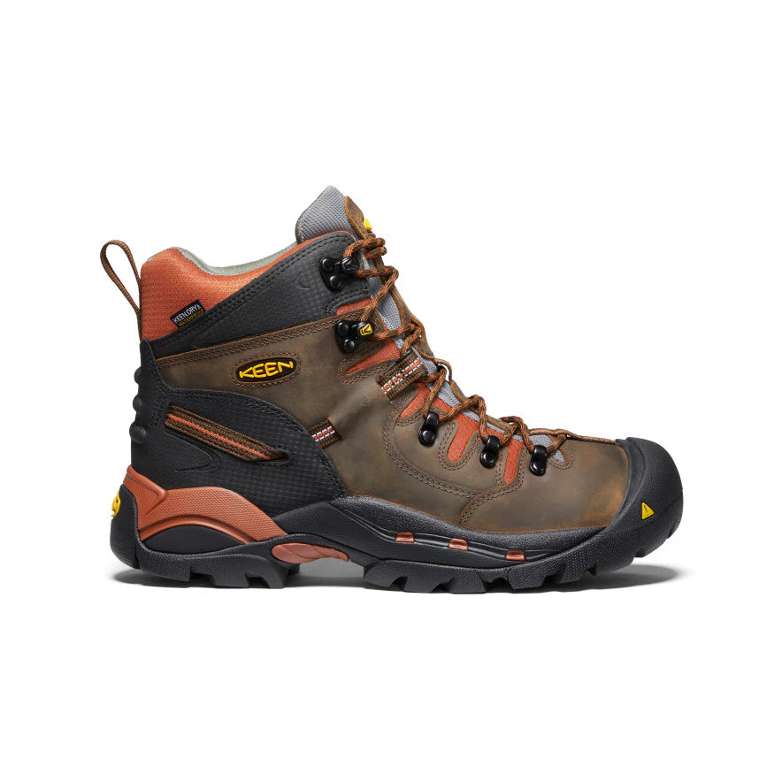 KEEN Men's Pittsburgh 6" Waterproof Boot - Soft Toe | Style 1009709 | Side view