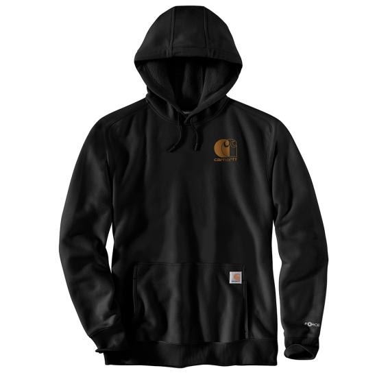 Carhartt 107064 Force Relaxed Fit Lightweight Logo Graphic Sweatshirt - Black