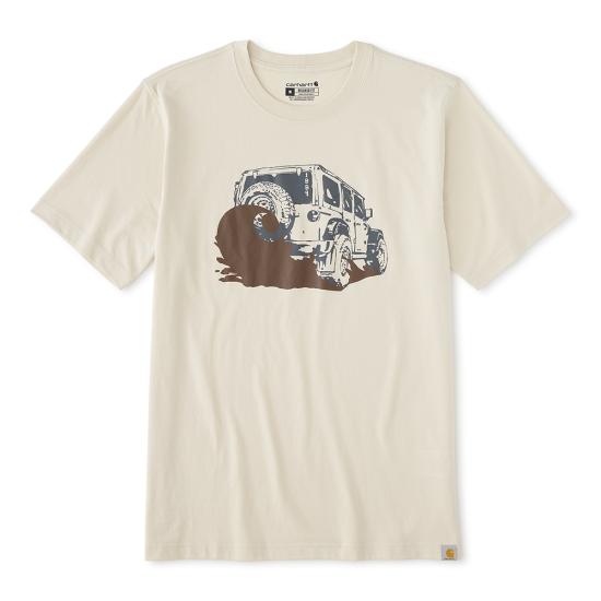 Carhartt Oat Milk Jeep Graphic Crewneck Tee