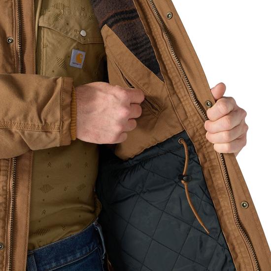 Carhartt Montana Rugged Flex® Duck Ranch Coat - Inside Pocket - Carhartt Brown