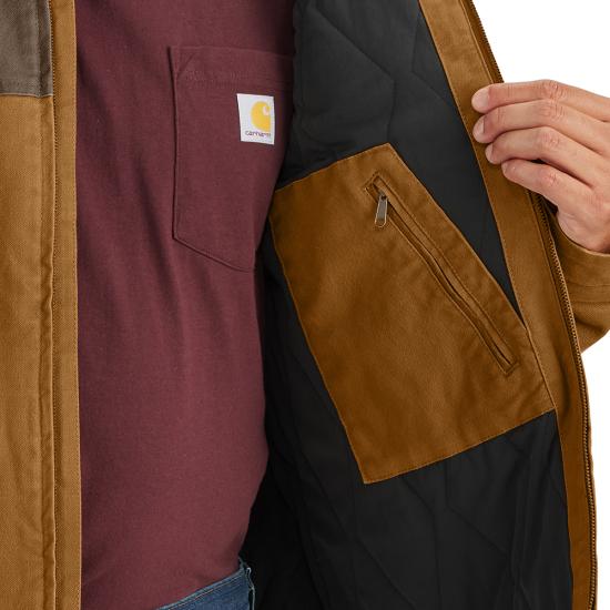 Carhartt Men's Montana Rugged Flex Duck Relaxed Fit Insulated Jacket - Inside Zipper Pocket