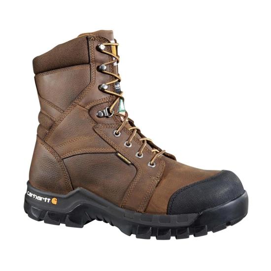 Carhartt CMR8939 - 8-Inch Brown Rugged Flex™ Waterproof Insulated CSA Boot