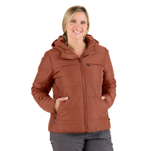 Berne Women's Channel Quilt Ripstop Hooded Jacket
