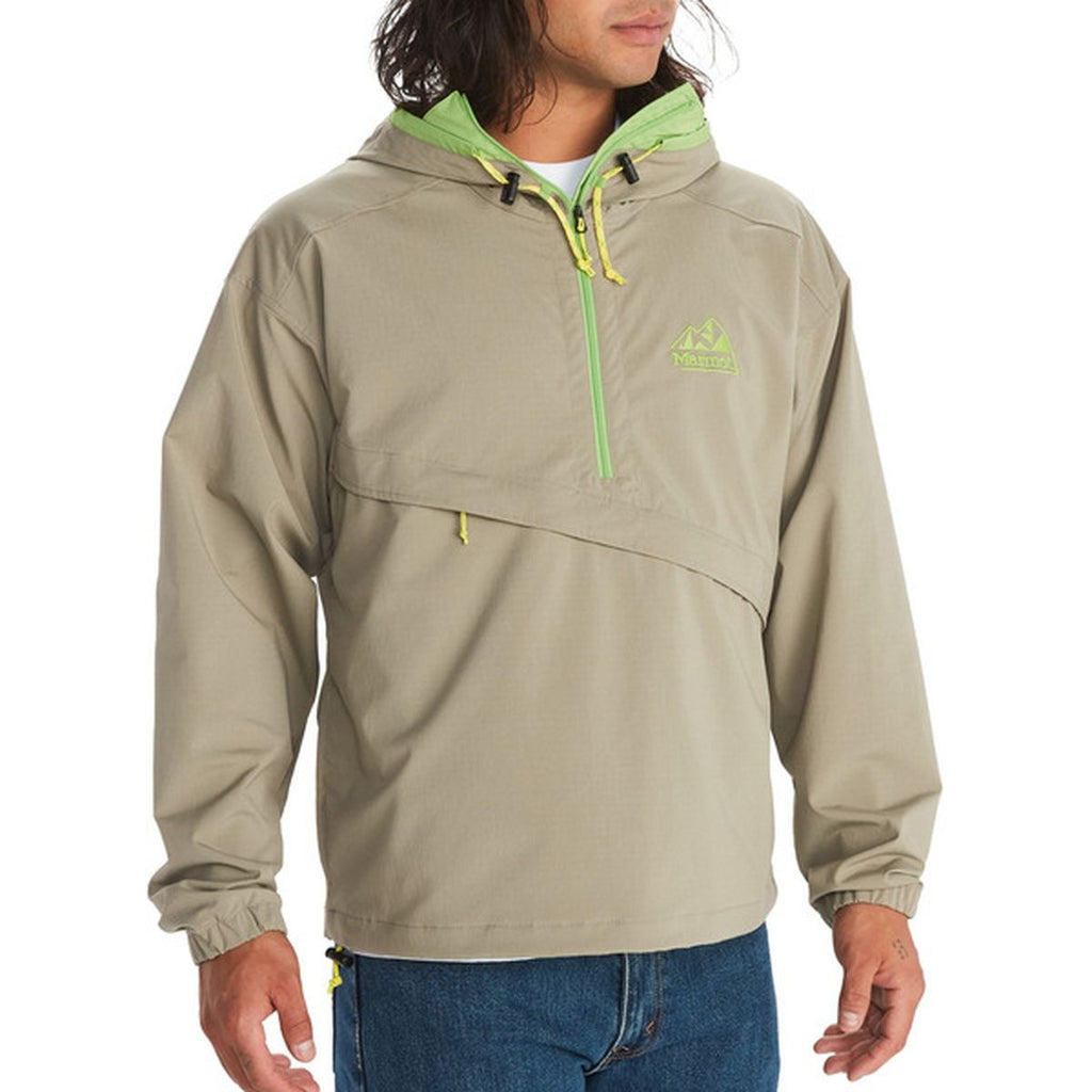 Marmot '96 Active Anorak Men's Quarter-Zip Hooded Pullover Jacket - Vetiver M14193-21543