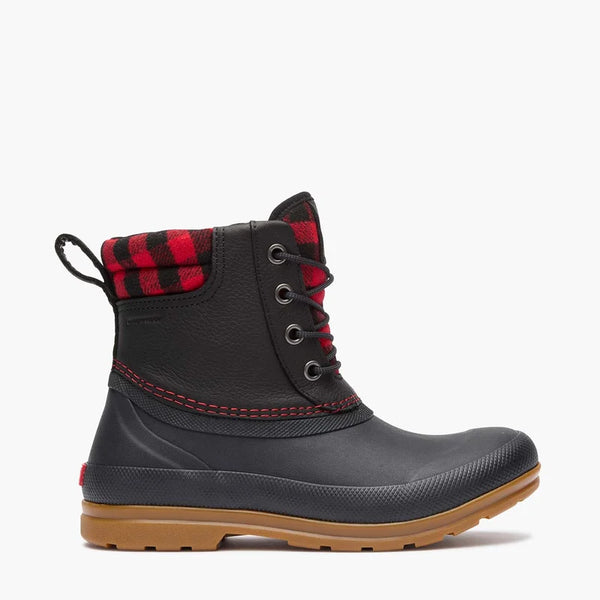 Muck Women's Originals Leather Duck Lace Boots – Black/Buffalo Plaid