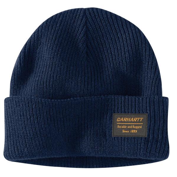 Carhartt Knit Rugged Patch Beanie - Lake Shore Blue